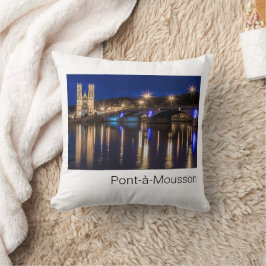 Pont a Mousson Panorama mit Moselle Souvenir Kissen