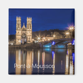 Pont a Mousson Panorama mit Moselle Souvenir Magnet