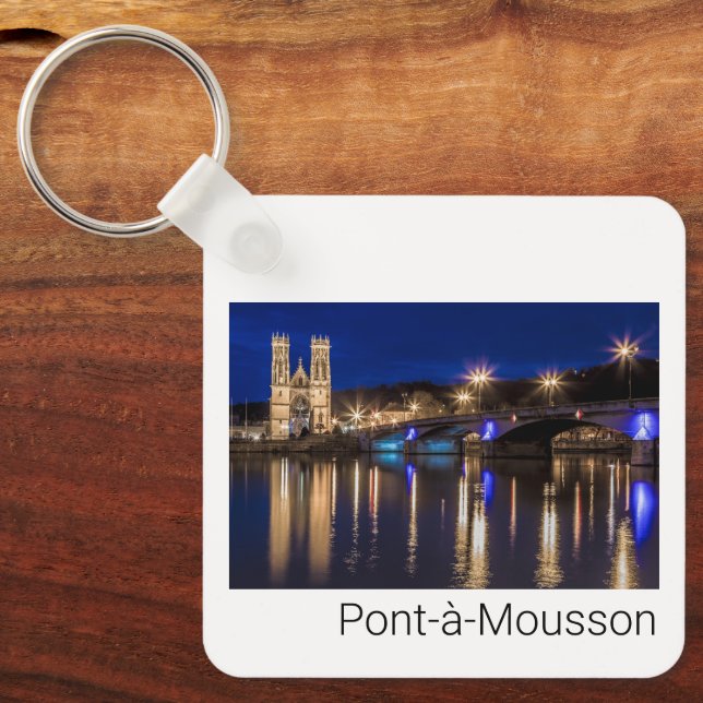 Pont a Mousson Panorama mit Moselle Souvenir Schlüsselanhänger (Vorderseite)