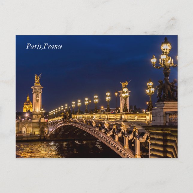 Pont Alexander III Paris Postcard Postkarte (Vorderseite)
