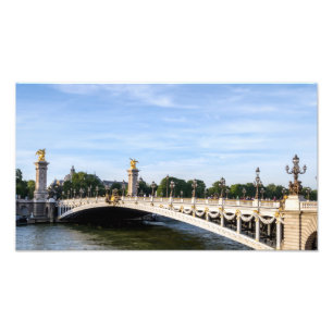 Pont Alexandre III an der Seine - Paris, Frankreic Fotodruck