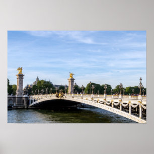 Pont Alexandre III an der Seine - Paris, Frankreic Poster