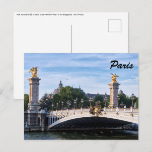 Pont Alexandre III an der Seine - Paris, Frankreic Postkarte