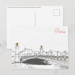 Pont Alexandre III an der Seine - Paris Frankreich Postkarte