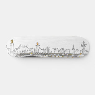 Pont Alexandre III auf der Seine-Fluss - Paris Fra Skateboard