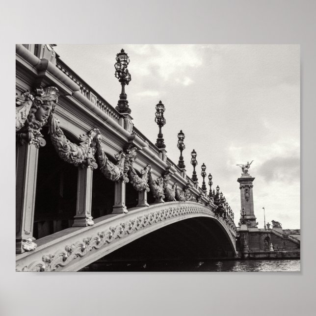 Pont Alexandre III Paris Bridge Poster Print (Vorne)