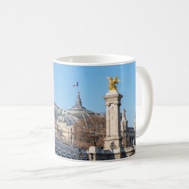 Pont Alexandre III und Grand Palais an einem sonni Kaffeetasse (VorderseiteRechts)