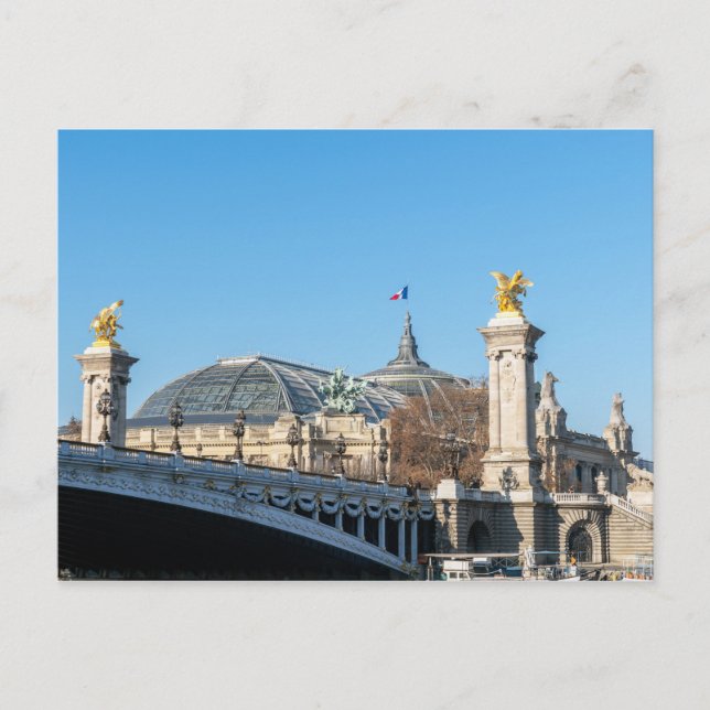 Pont Alexandre III und Grand Palais an einem sonni Postkarte (Vorderseite)