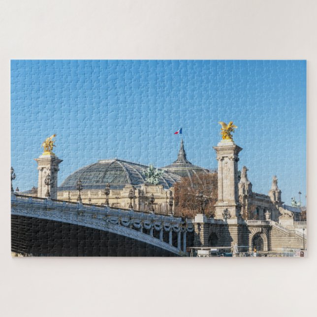 Pont Alexandre III und Grand Palais an einem sonni Puzzle (Horizontal)