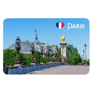 Pont Alexandre III und Grand Palais, Paris, Frankr Magnet