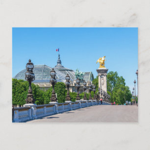 Pont Alexandre III und Grand Palais, Paris, Frankr Postkarte