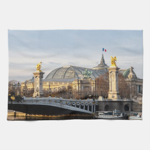 Pont Alexandre III und Grand Palais zur goldenen S Geschirrtuch