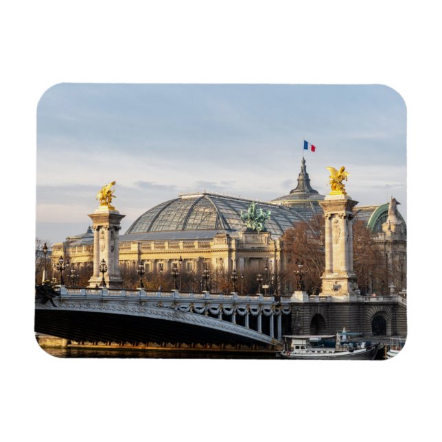 Pont Alexandre III und Grand Palais zur goldenen S Magnet (Horizontal)