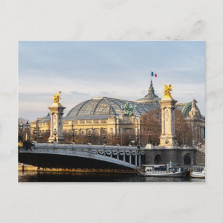 Pont Alexandre III und Grand Palais zur goldenen S Postkarte