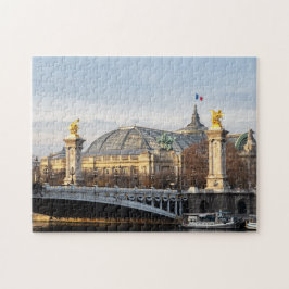 Pont Alexandre III und Grand Palais zur goldenen S Puzzle