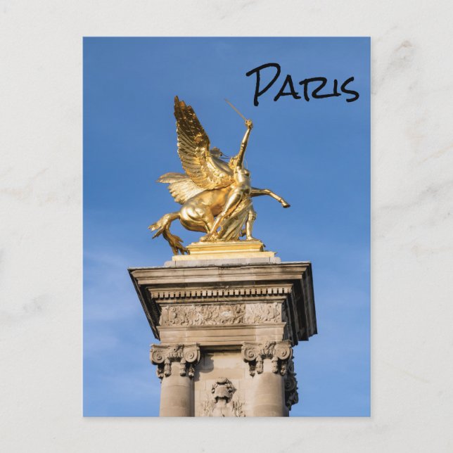 Pont Alexandre lll bridge - Paris, Frankreich Postkarte (Vorderseite)