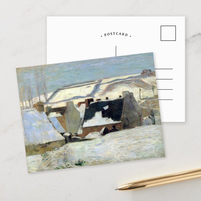 Pont-Aven unter dem Schnee | Paul Gauguin Postkarte (Von Creator hochgeladen)