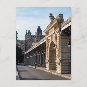 Pont de Bir-Hakeim über Seine - Paris, Frankreich Postkarte