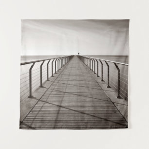 Pont Del Petroli bei Sonnenaufgang in Barcelona in Wandteppich