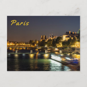 Pont des Arts at Nightfall - Paris, Frankreich Postkarte