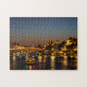 Pont des Arts at Nightfall - Paris, Frankreich Puzzle