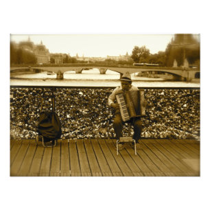 Pont des Arts: Die Liebe-Verschluss-Brücke, Paris Fotodruck