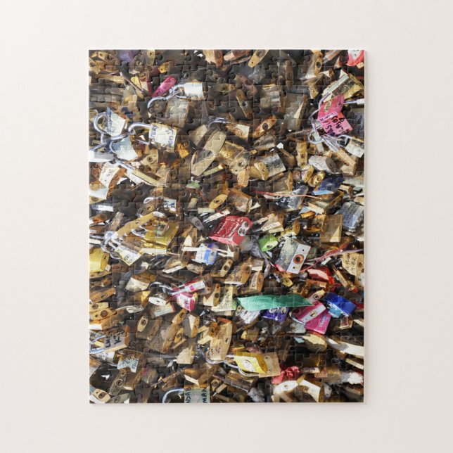 Pont des Arts Liebe Locks Paris. Puzzle (Vertikal)