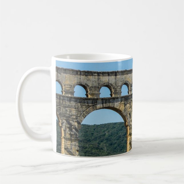 Pont du Gard, Frankreich - Klassische Tasse (Links)