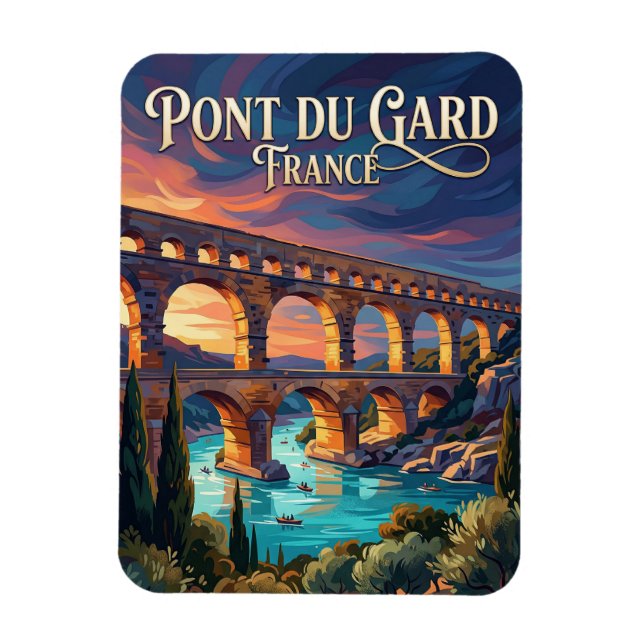 Pont du Gard Frankreich Magnet (Vertikal)