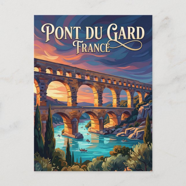 Pont du Gard Frankreich Postkarte (Vorderseite)