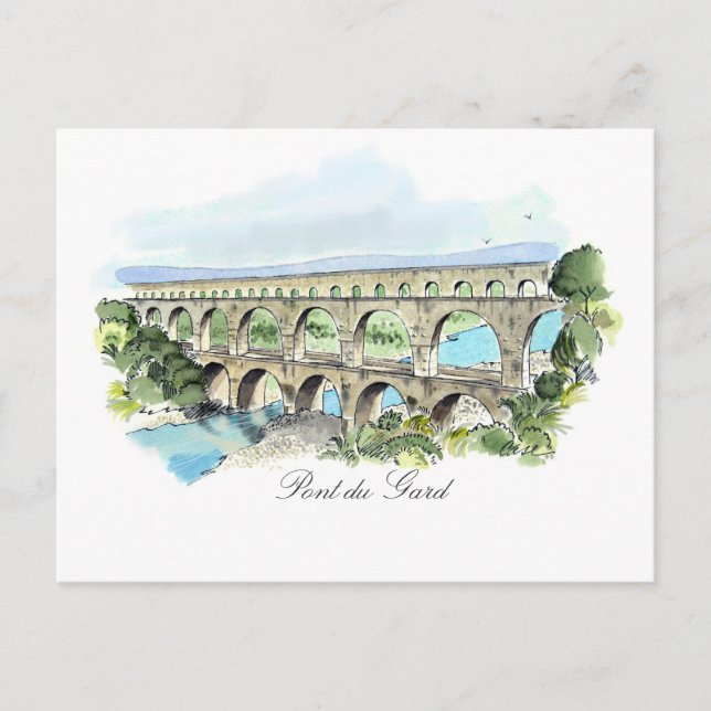 Pont Du Gard Postkarte (Vorderseite)