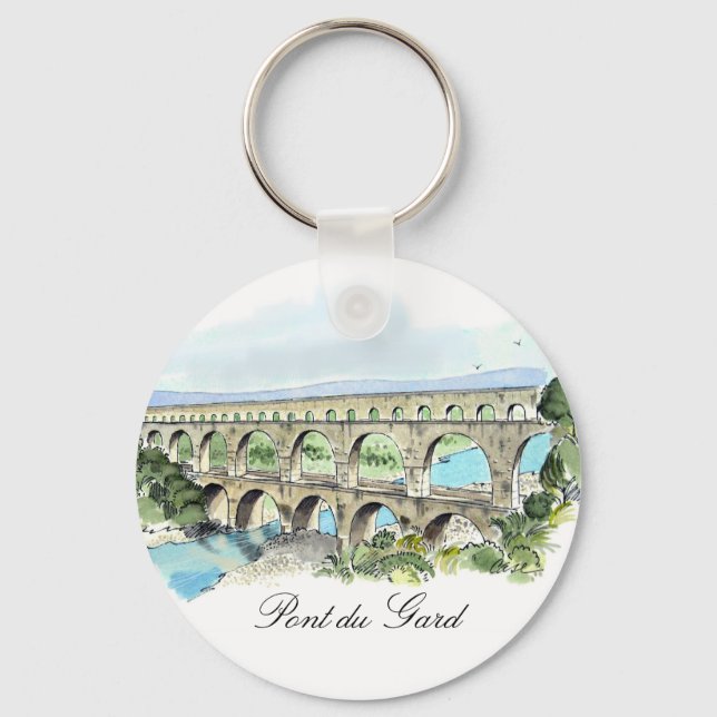 Pont Du Gard Schlüsselkette Schlüsselanhänger (Vorderseite)