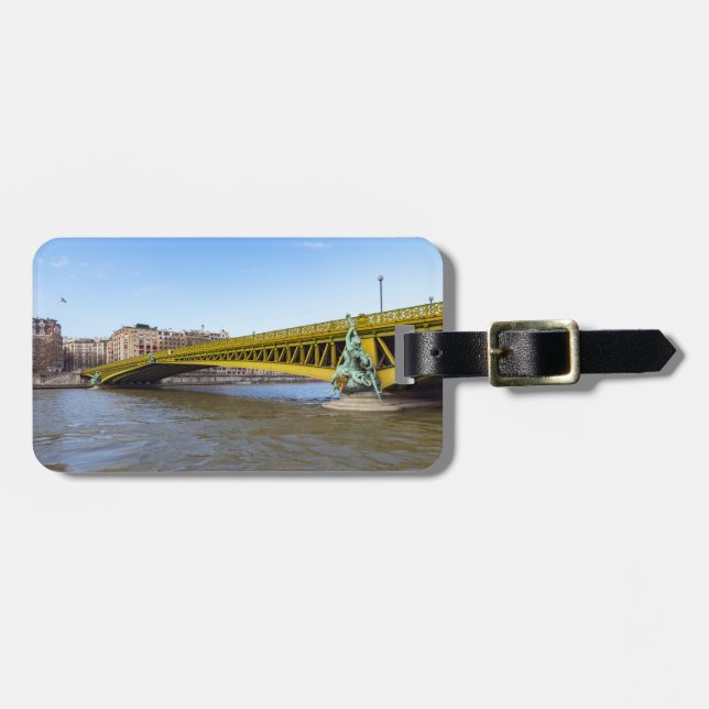 Pont Mirabeau über Seine - Paris Gepäckanhänger (Vorderseite horizontal)