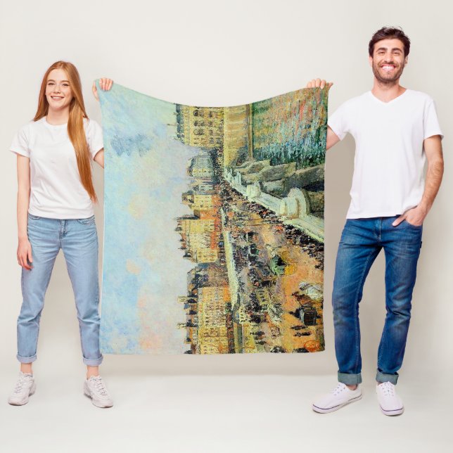 Pont Neuf, Nachmittag, Sonnenlicht Camille Pissarr Fleecedecke (Beispiel)