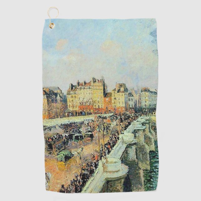 Pont Neuf, Nachmittag, Sonnenlicht Camille Pissarr Golfhandtuch (Vorderseite)