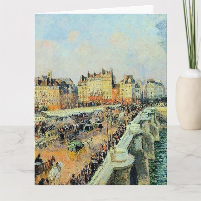 Pont Neuf, Nachmittag, Sonnenlicht Camille Pissarr Karte (Vorderseite)