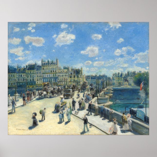 Pont Neuf, Paris - Auguste Renoir Kunst Poster (Vorne)