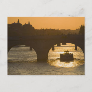 Pont Neuf, Seine, Sonnenuntergang, Paris, Frankrei Postkarte