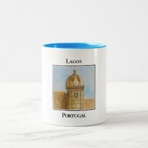Ponta da Bandeira Fort, Lagos, Portugal Zweifarbige Tasse