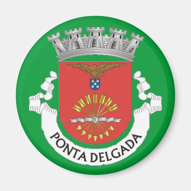 Ponta Delgada* Azoren Kühlschrank Magnet (Vorne)