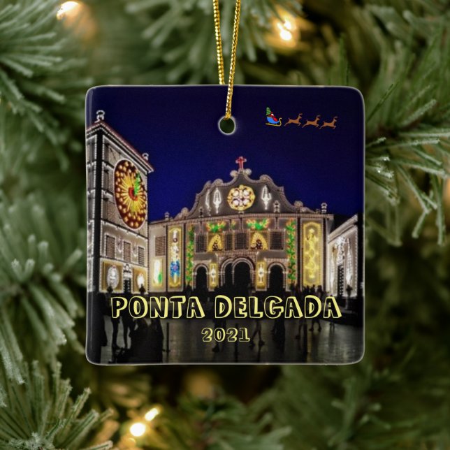 Ponta Delgada Azoren Landschaftliches Ornament (Baum)