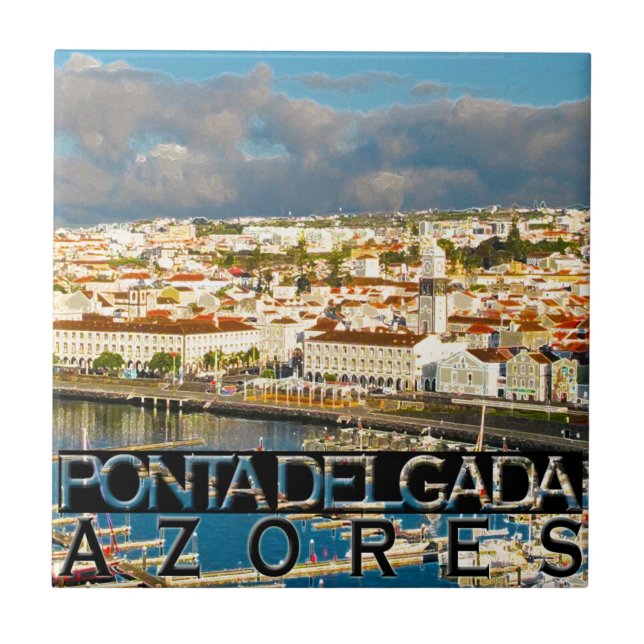 Ponta Delgada Fliese (Vorderseite)