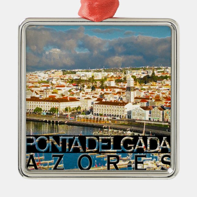 Ponta Delgada Ornament Aus Metall (Vorne)