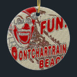 Pontchartrain Beach Clown Keramikornament<br><div class="desc">Pontchartrain Beach Clown</div>