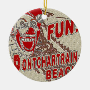 Pontchartrain Beach Clown Keramikornament