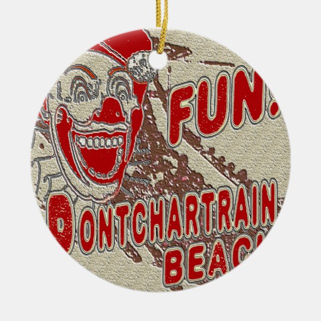 Pontchartrain Beach Clown Keramikornament (Vorne)