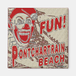Pontchartrain Beach Fun Clown Magnet