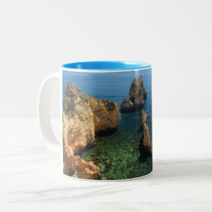 Ponte de Piedade Algarve - Das wahre Portugal Zweifarbige Tasse