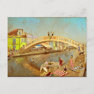 Ponte dos Carcavelos de Aveiro (Portugal) Postkarte