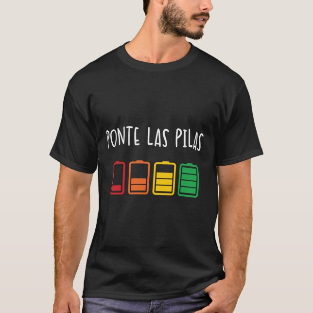 Ponte Las Pilas Spanisches Shirt Espanol Chisto (Vorderseite)